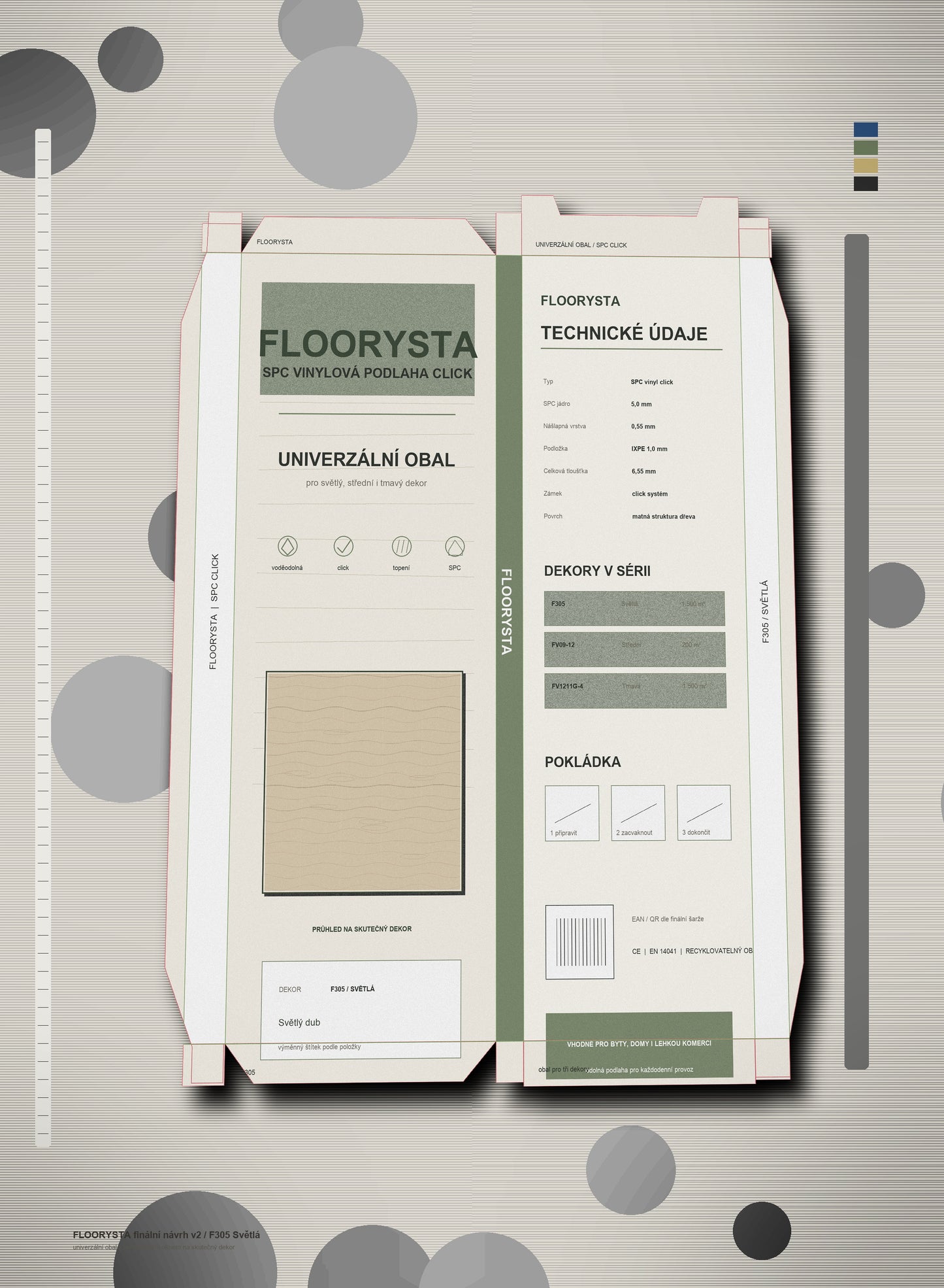 Finální univerzální obal FLOORYSTA pro dekor F305